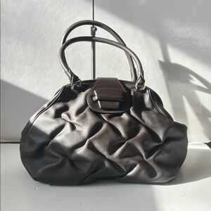 Smythson of Bond Street  Dark Brown Women's Leather Shoulder Bag Quiet Luxury